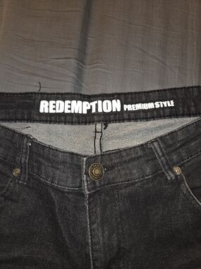 Redemption Premium Style Men’s Slim Black Jeans